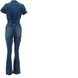 GILI Denim Flare Leg Jumpsuit